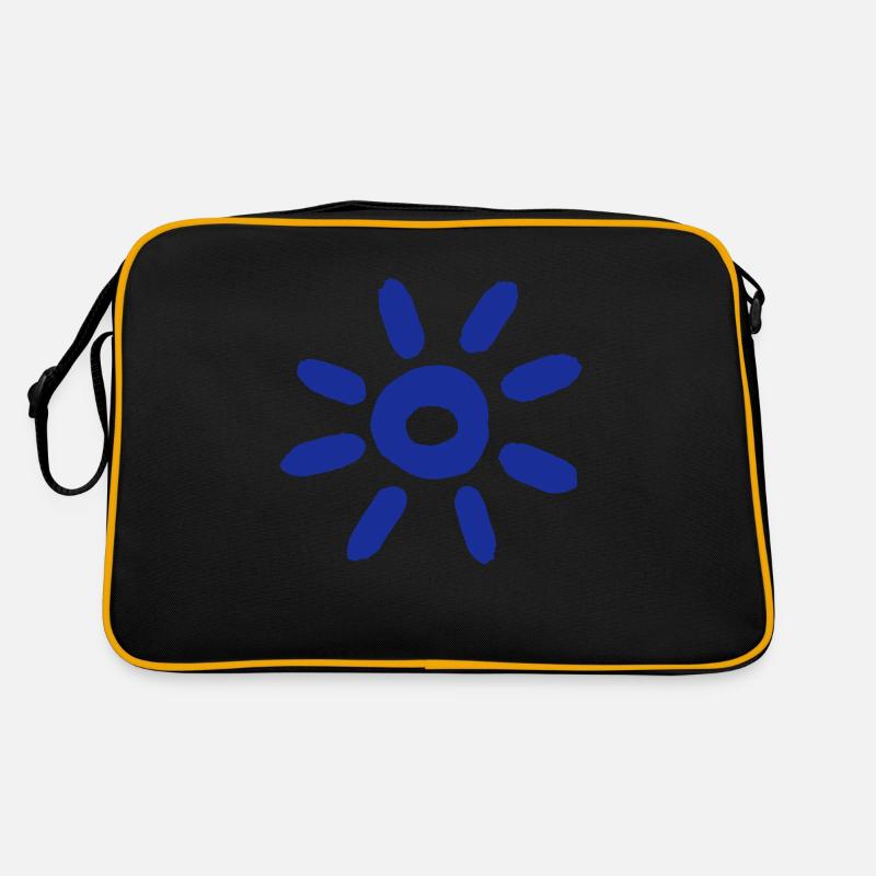 Blaue Sonne Retro Tasche