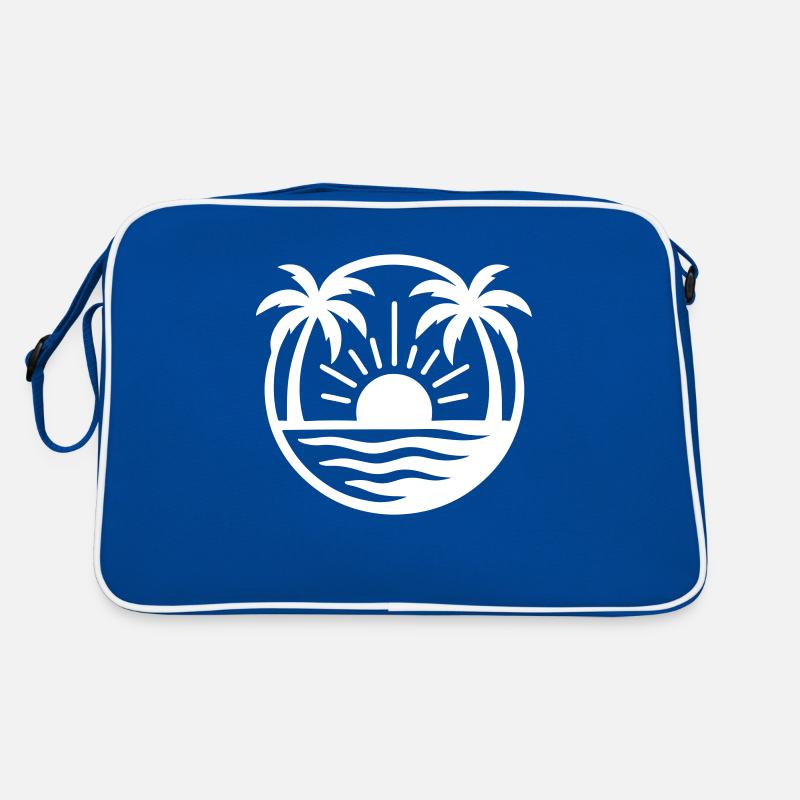Palm Trees Beach Sunset Retro Bag