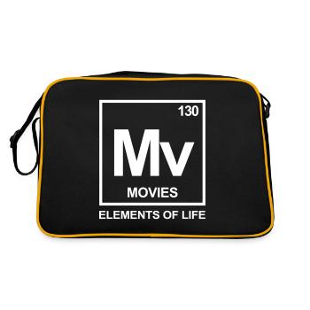 Elements of life: 130 films tableau périodique - Sac Retro - noir/or - Dos