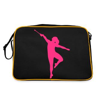 danseuse twirling baton1 - Sac Retro - noir/or - Dos