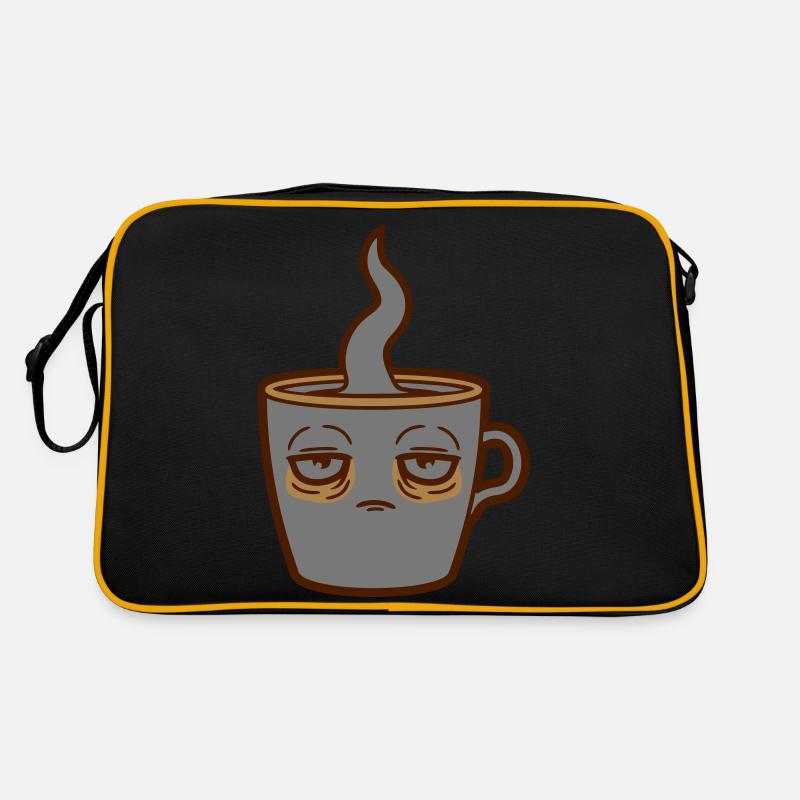 Tasse de café fatiguée pour le visage Sac Retro