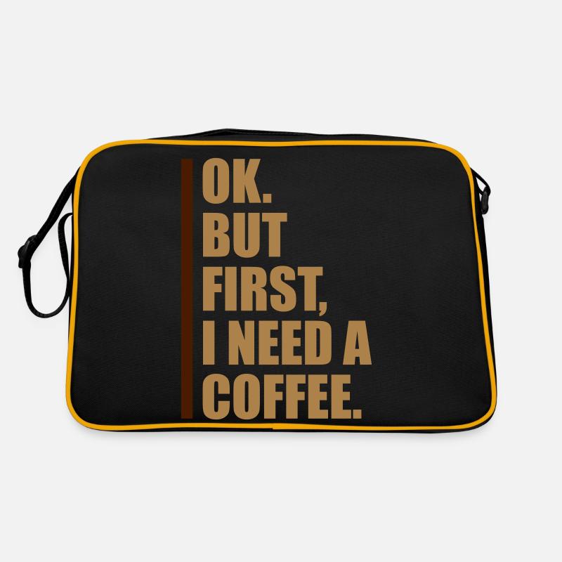 Fist I need Coffee Retro Tasche