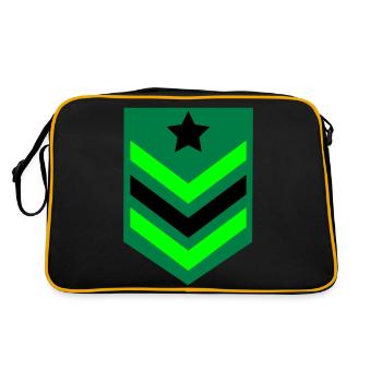 abzeichen - Retro Tasche - Schwarz/Gold - Hinten