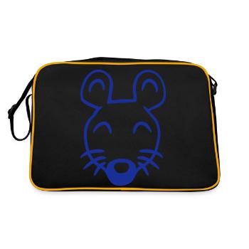 Mouse Mouse Cute Little Rat Rodent Friendly - Retro Bag - black/gold - Back
