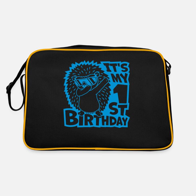 Hedgehog dabbing 1st birthday Retro Bag
