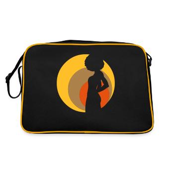 retro_afro_girl_01 - Sac Retro - noir/or - Dos