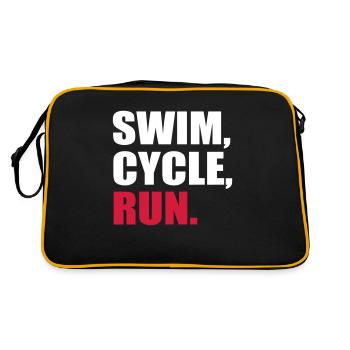 Triathlon - Retro Tasche - Schwarz/Gold - Hinten