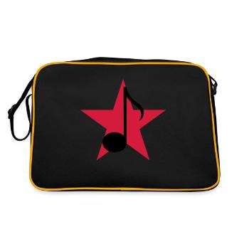 Musik Musiker Music Musician Musique Musicien - Retro Bag - black/gold - Back