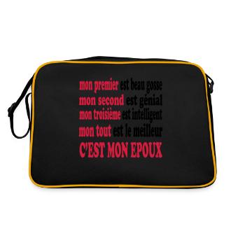 Mon EPOUX est beau - Sac Retro - noir/or - Dos