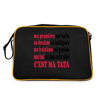 TATA - Retro Tasche - Schwarz/Gold - Hinten