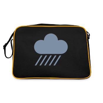 weather symbol - cloud & rain - Retro Bag - black/gold - Back