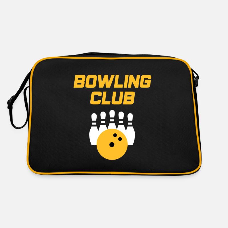 Bowling Club (bowling pins, bowling ball) - Retro Bag - black/gold