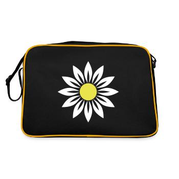 Flower vector design for designer gift - Retro Bag - black/gold - Back