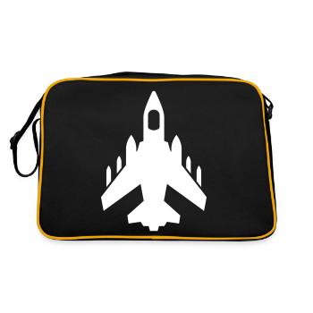 Symbole de jet d’avion - Sac Retro - noir/or - Dos