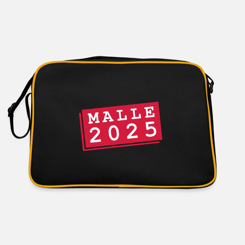 Malle 2025 - Retro Tasche - Schwarz/Gold