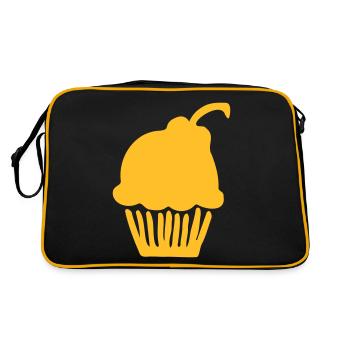 Muffin birthday gift tart birthday cake - Retro Bag - black/gold - Back