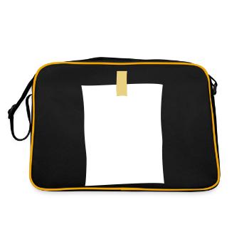 post_it_note - Retro Tasche - Schwarz/Gold - Hinten