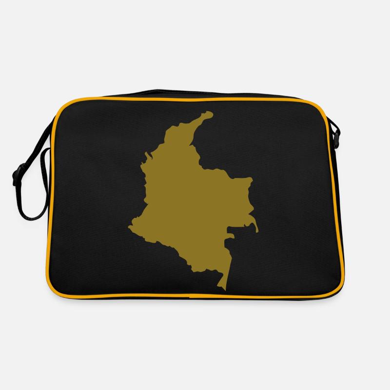 Kolumbien-Colombia - Retro Tasche - Schwarz/Gold