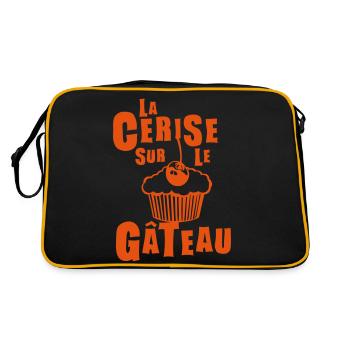 cerise sur gateau expression - Sac Retro - noir/or - Dos