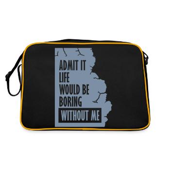 vie ennuyeuse sans moi - Sac Retro - noir/or - Dos