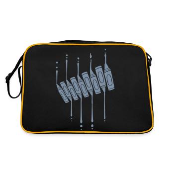 Drops crayons cool design - Retro Bag - black/gold - Back