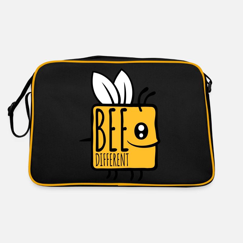 bee different Spruch Zitat Retro Tasche