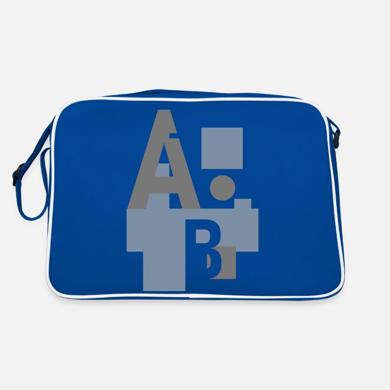 Abstract design with letters Retro Bag