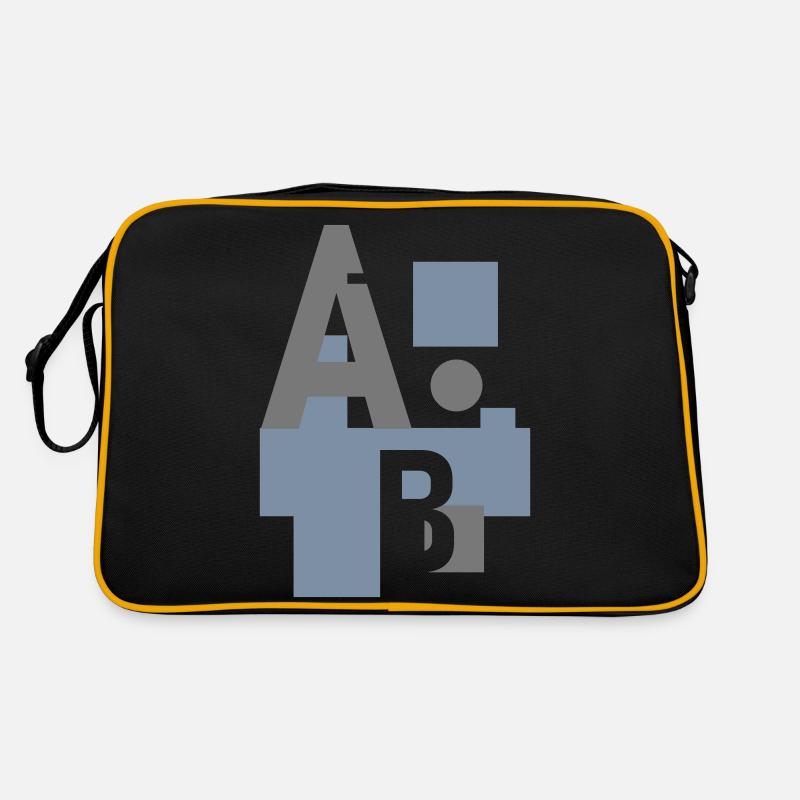 Abstract design with letters Retro Bag