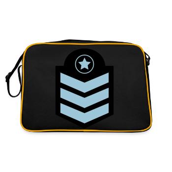 abzeichen - Retro Tasche - Schwarz/Gold - Hinten