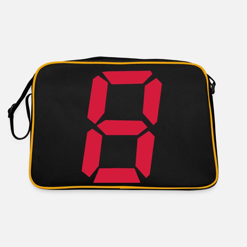 8 - Retro Tasche - Schwarz/Gold