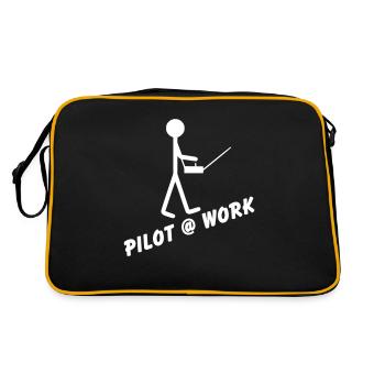 Pilot @ Work - Retro Bag - black/gold - Back