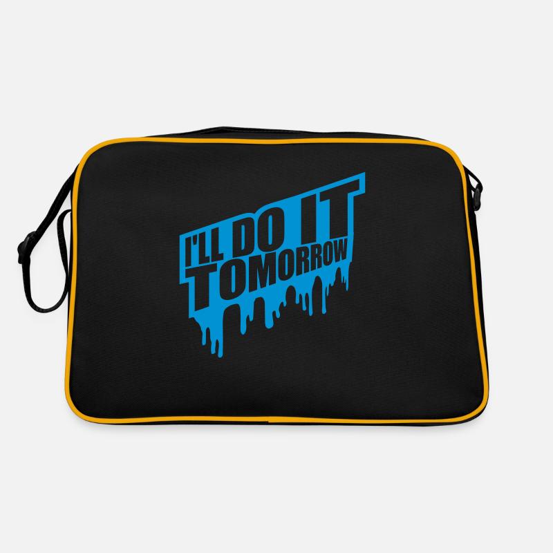 do it tomorrow Zitat Retro Tasche