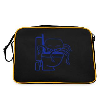 Octopus in Toilet Toilet Toilet Toilet Bowl Toilet Flush - Retro Bag - black/gold - Back