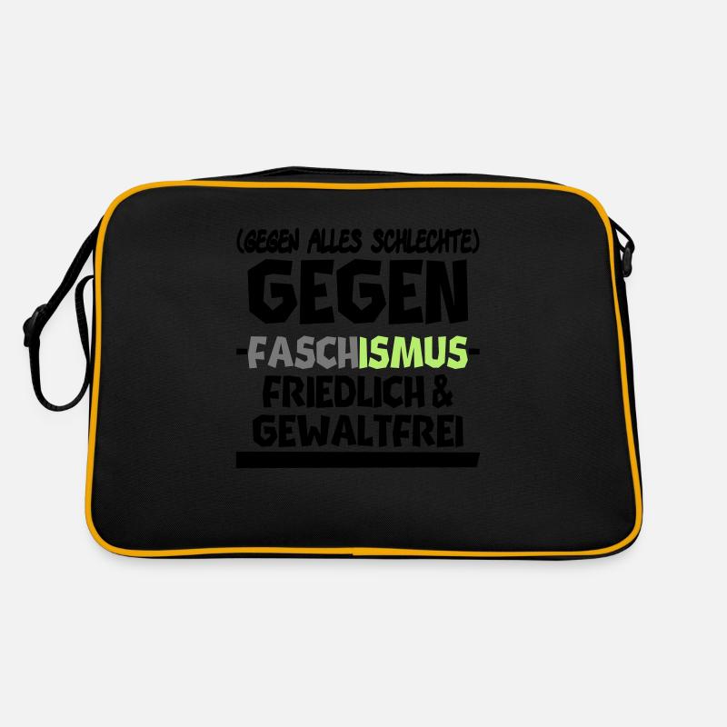 gegen alles schlechte - Retro Tasche - Schwarz/Gold