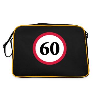 geschwindigkeitstafel_60 - Retro Tasche - Schwarz/Gold - Hinten