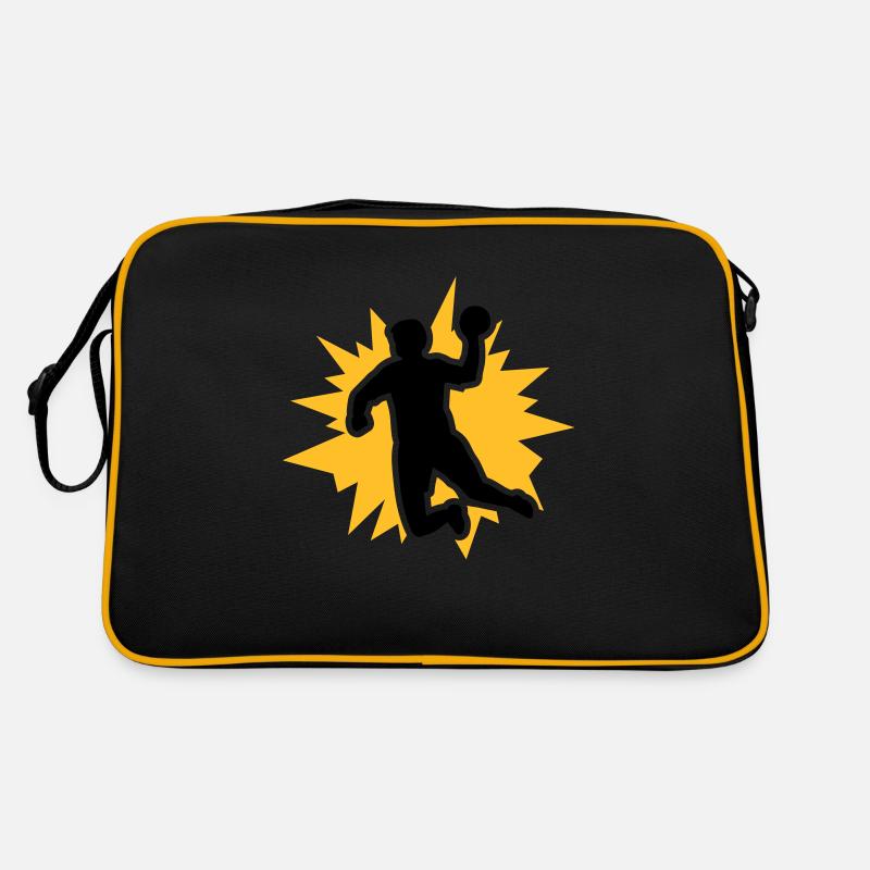 Handball - Retro Tasche - Schwarz/Gold