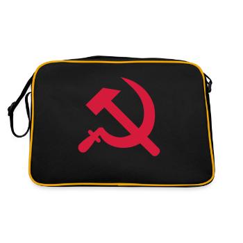 Hammer, Sichel, Russia, UdSSR - Retro Tasche - Schwarz/Gold - Hinten