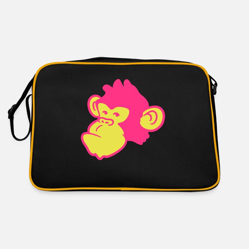 Cool monkey head Retro Bag