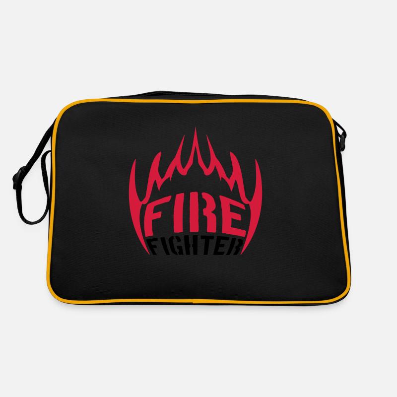 Fire flames firefighter Retro Bag