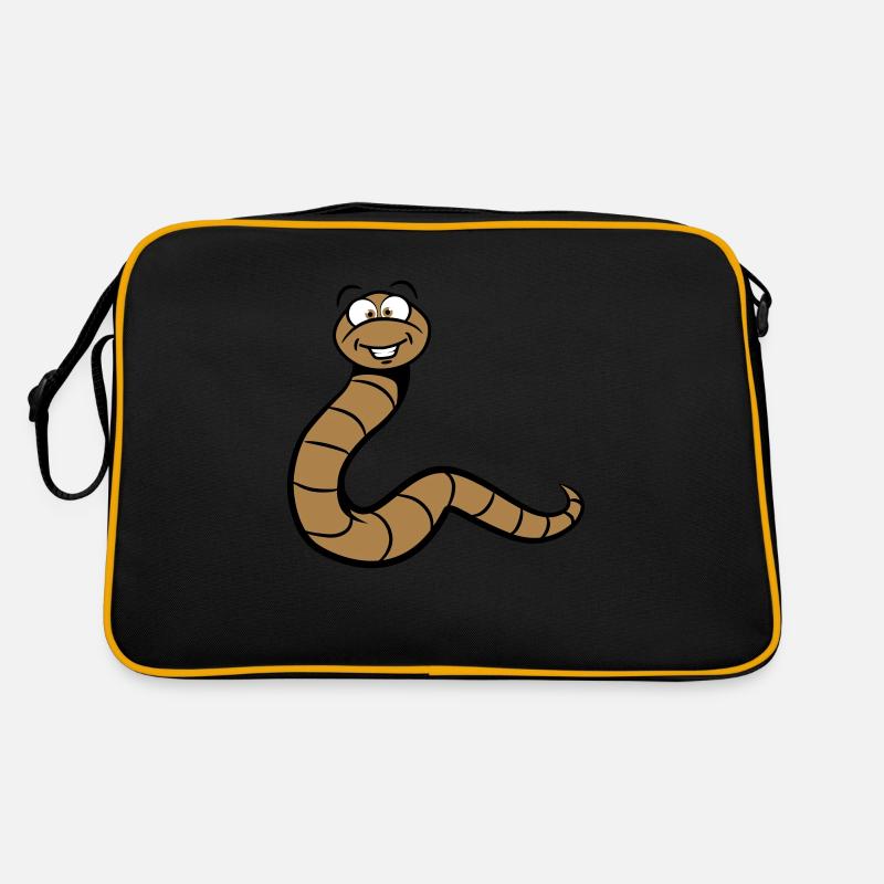 Worm funny Retro Bag