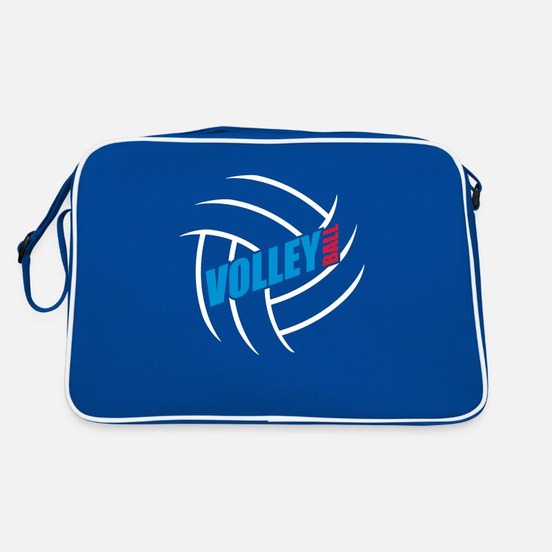 conception de logo de texte modèle de volleyball c Sac Retro