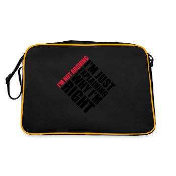 I m not arguing - Retro Bag - black/gold - Back