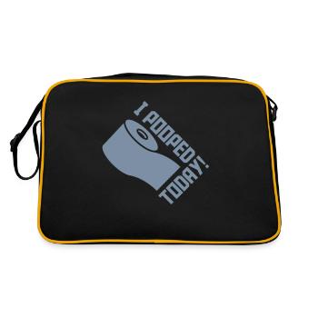 I pooped today quote - Retro Bag - black/gold - Back