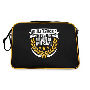 ce que je dis citation - Sac Retro - noir/or - Dos