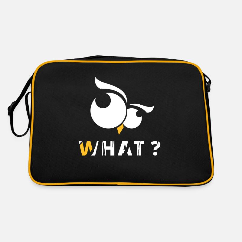 GOWILD Eule What? - Retro Tasche - Schwarz/Gold