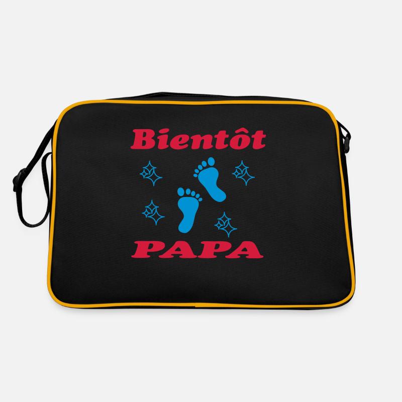 BALD VATER - Retro Tasche - Schwarz/Gold