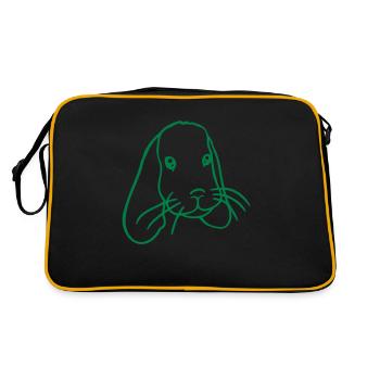 Lapin Lapin Rongeur Petit Animal Mignon - Sac Retro - noir/or - Dos