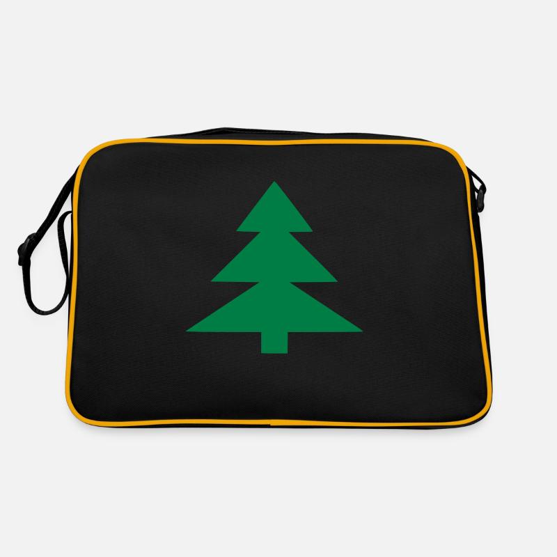 Tannenbaum - Retro Tasche - Schwarz/Gold