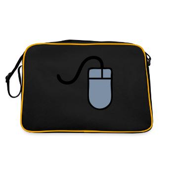 Mouse, key board, keyboard, Mouse, Joystick, disk, - Retro Bag - black/gold - Back