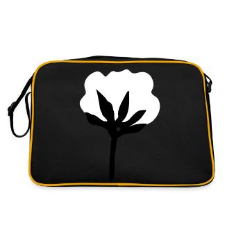 Baumwolle - Retro Tasche - Schwarz/Gold - Hinten
